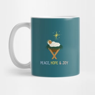 Peace Hope and Joy - Christian Apparel - Christian Christmas Mug